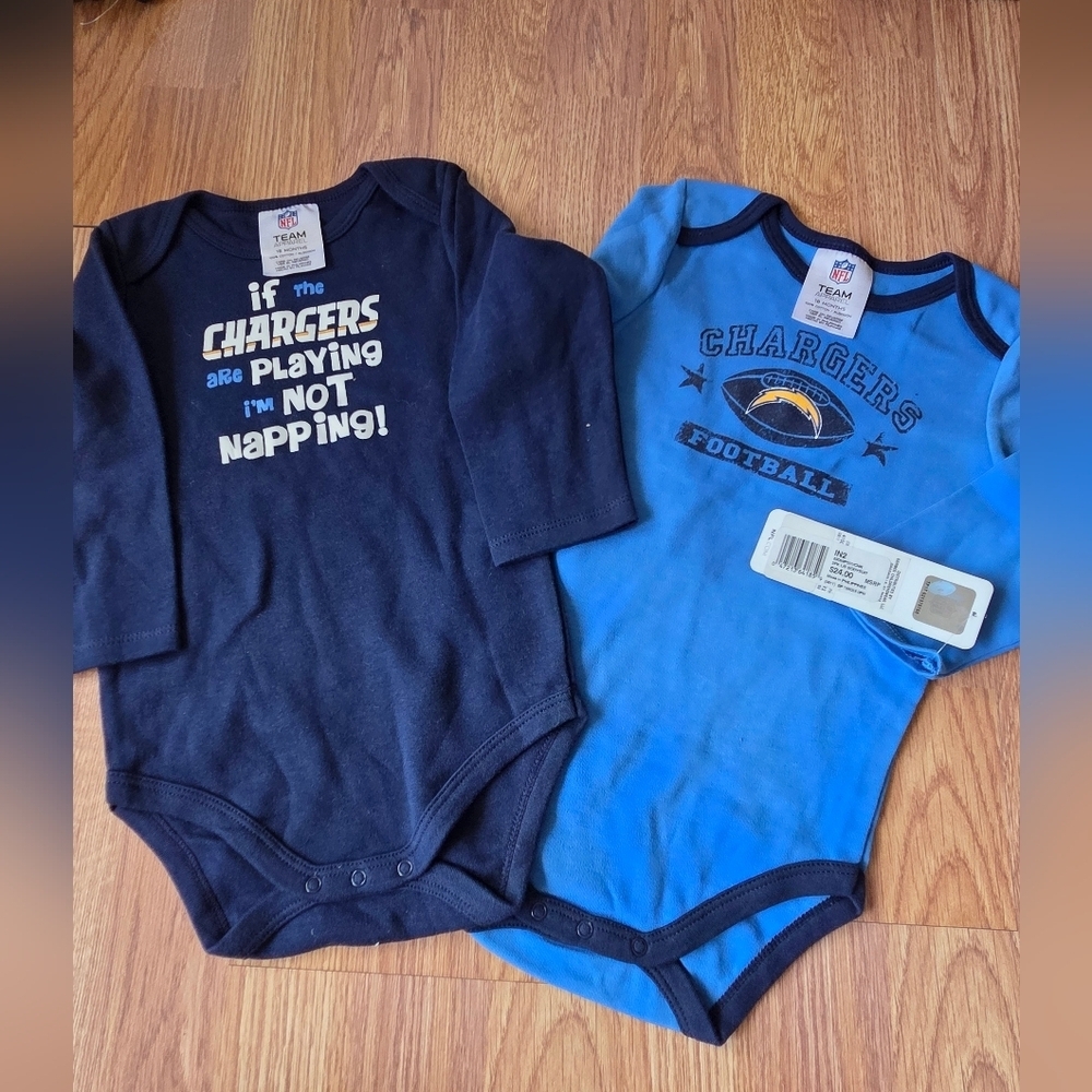 San Diego Chargers Baby Set 0-3M, 3-6M, 6-12M, 18M Bodysuit Football LA Chargers - Picture 4 of 5